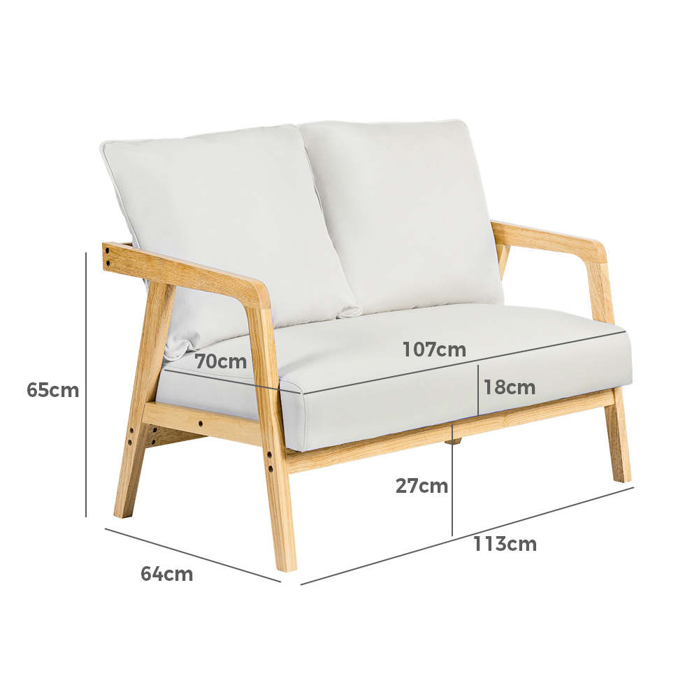 Furb Armchair Lounge Chair Accent Chairs Armchairs Fabric Single / Double Sofa - Picture 13 of 77
