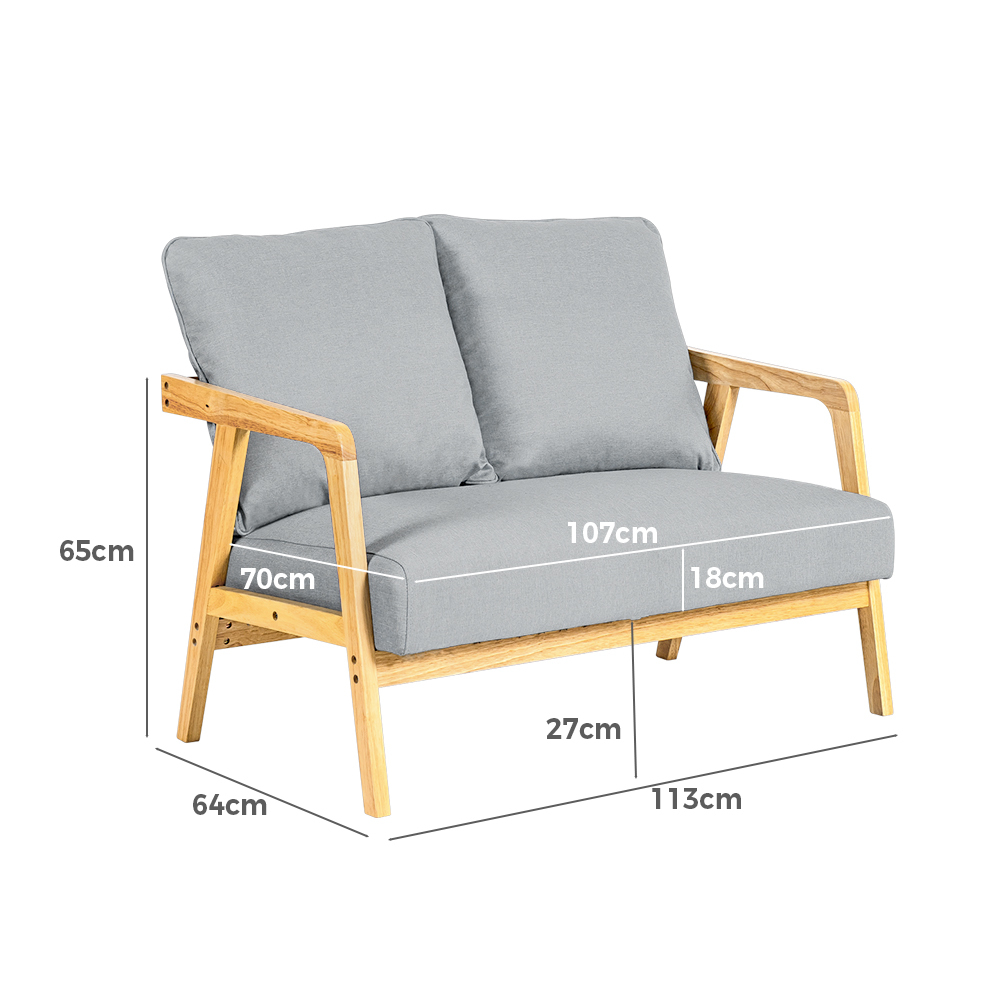 Furb Armchair Lounge Chair Accent Chairs Armchairs Fabric Single / Double Sofa - Picture 24 of 77