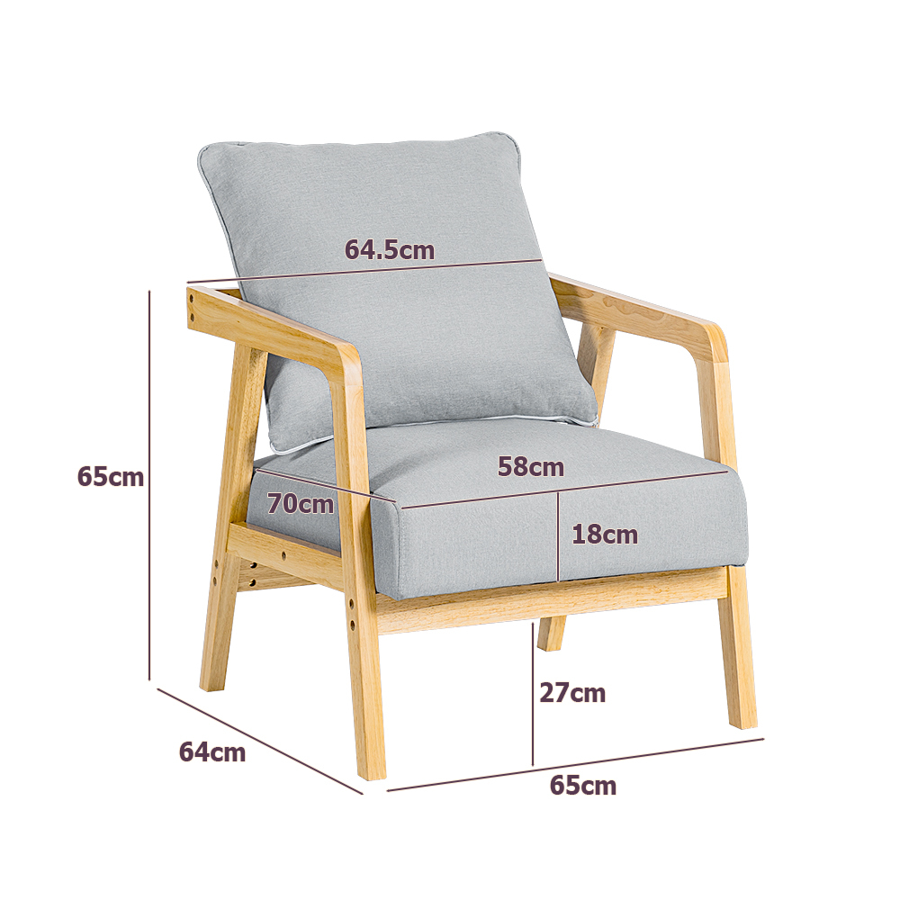 Furb Armchair Lounge Chair Accent Chairs Armchairs Fabric Single / Double Sofa - Picture 57 of 77