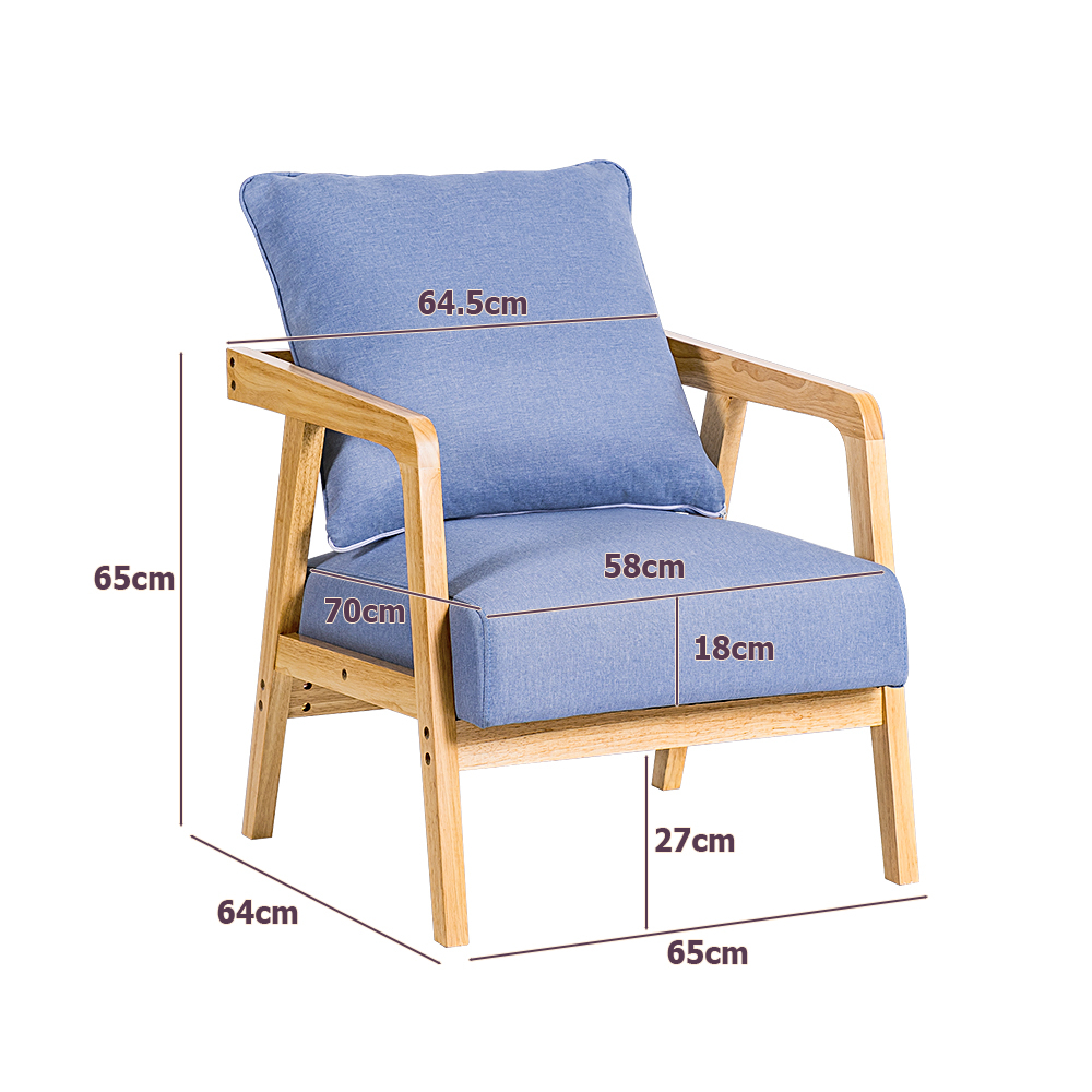 Furb Armchair Lounge Chair Accent Chairs Armchairs Fabric Single / Double Sofa - Picture 68 of 77