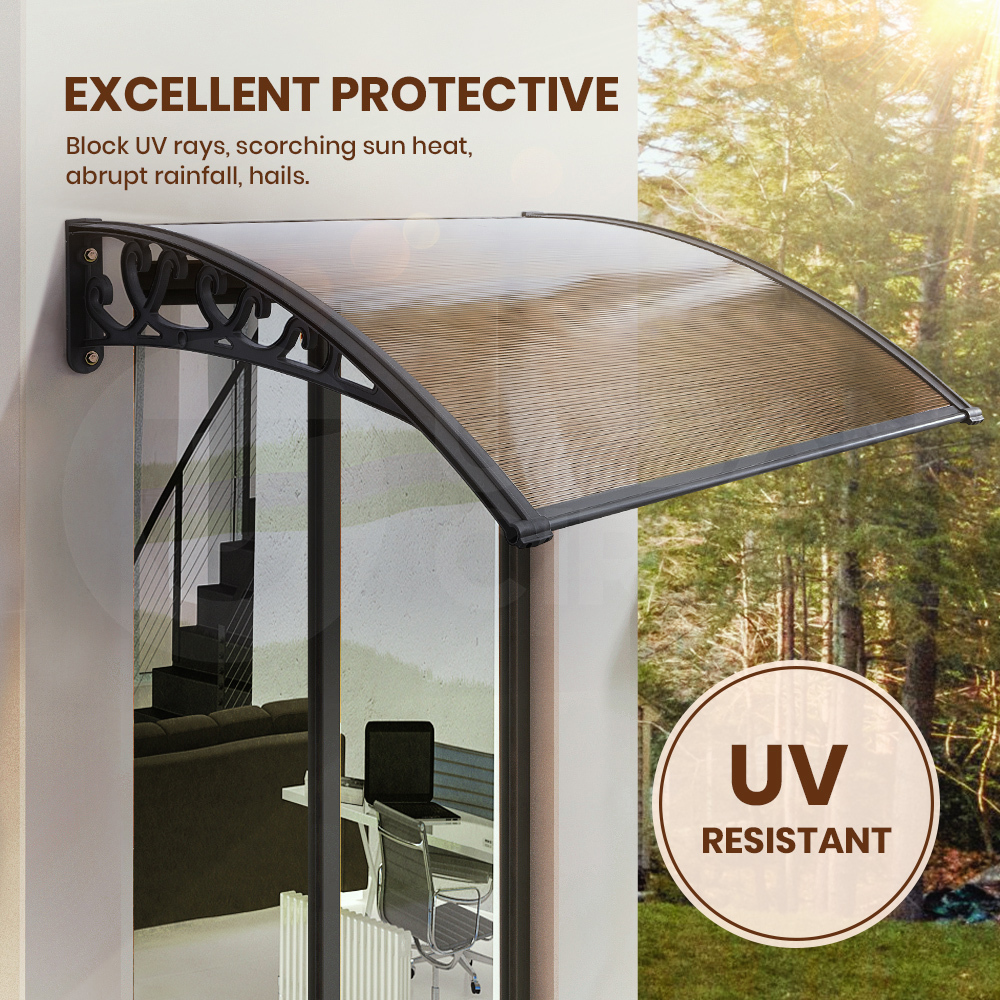 Groverdi Window Door Awning Outdoor Canopy Patio Rain Shield Cover DIY 1M-3M - Picture 22 of 163