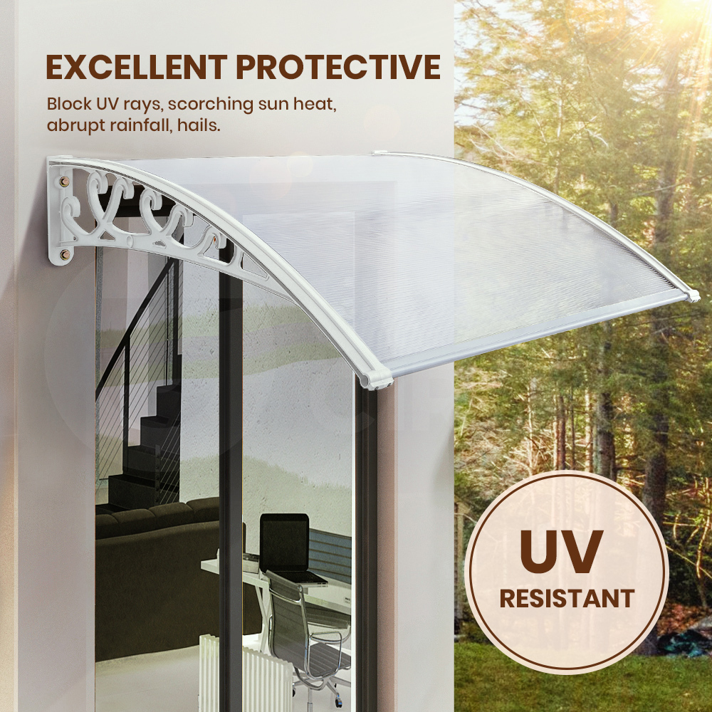 Groverdi Window Door Awning Outdoor Canopy Patio Rain Shield Cover DIY 1M-3M - Picture 93 of 163