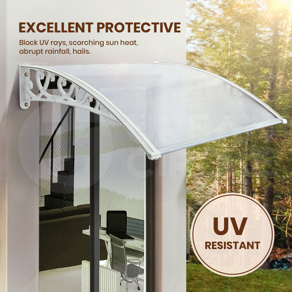 Groverdi Window Door Awning Outdoor Canopy Patio Rain Shield Cover DIY 1M-3M - Picture 155 of 163