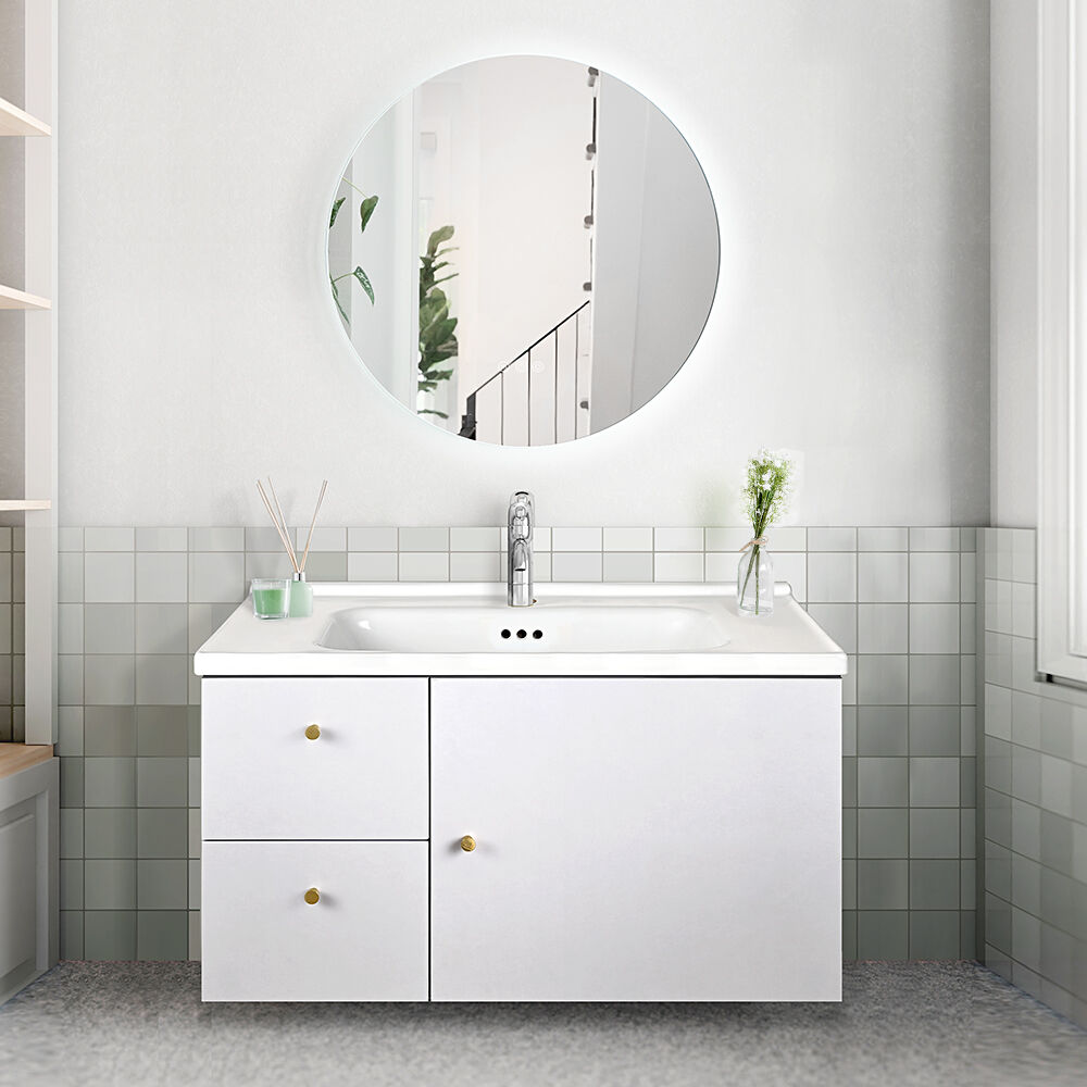 Simplus Bathroom Vanity Unit Sink With Ceramic Basin Cabinet Storage Wall Hung - Picture 62 of 80