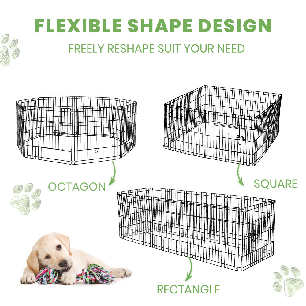 Taily 8 Panel Pet Playpen Dog Puppy Exercise Cage Enclosure Fence Cat Play Pen - Picture 11 of 72