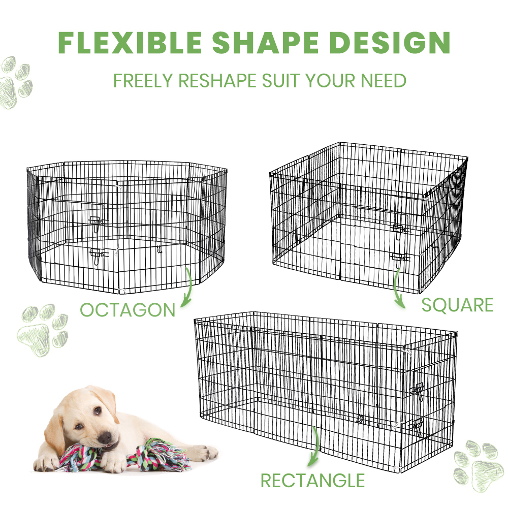 Taily 8 Panel Pet Playpen Dog Puppy Exercise Cage Enclosure Fence Cat Play Pen - Picture 20 of 72