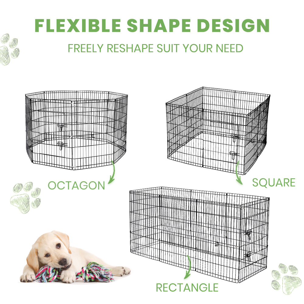 Taily 8 Panel Pet Playpen Dog Puppy Exercise Cage Enclosure Fence Cat Play Pen - Picture 29 of 72