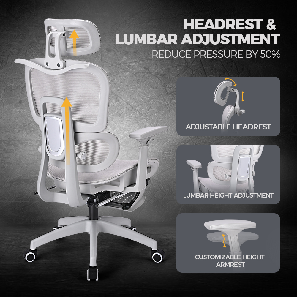 Furb Ergonomic Office Chair w/ Breathable Mesh High Back Computer Chair - Picture 21 of 39