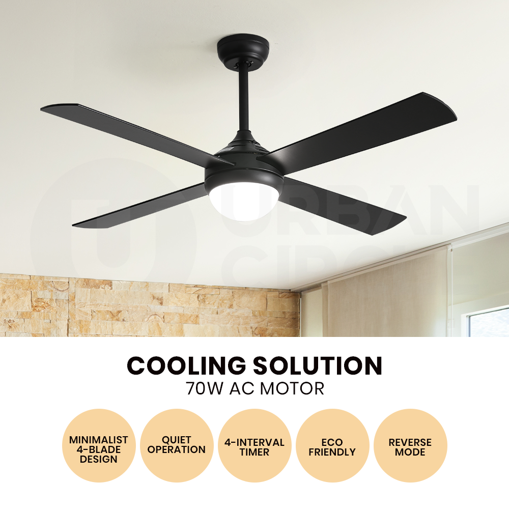 Krear 52" Inch Ceiling Fan Wooden Blades DC Motor Fans Light LED Remote Control - Picture 62 of 312