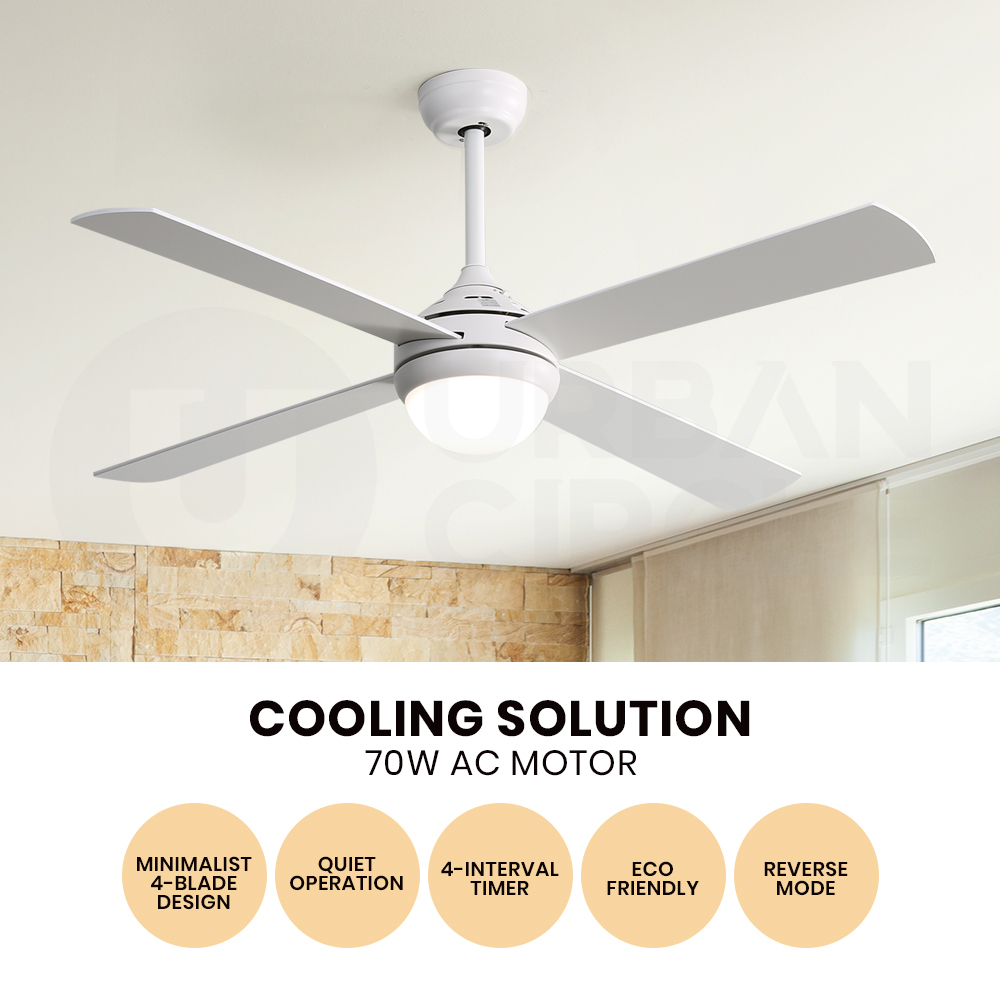 Krear 52" Inch Ceiling Fan Wooden Blades DC Motor Fans Light LED Remote Control - Picture 74 of 312