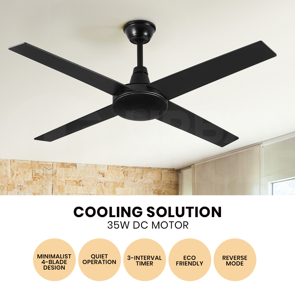 Krear 52'' Ceiling Fan with LED Light Remote Control Fans 4 Wood Blades 1320mm - Picture 57 of 88