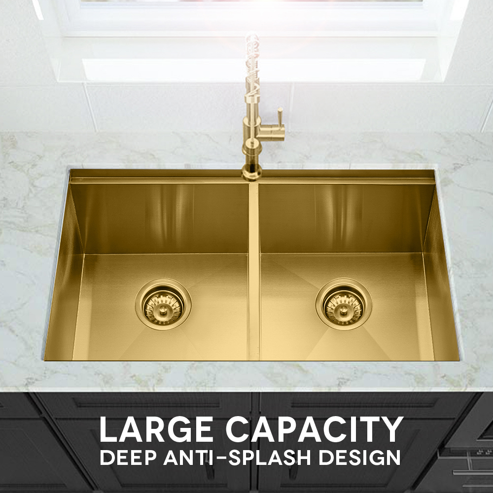 Simplus Stainless Steel Kitchen Sink Laundry Undermount Single Double Bowl Set - Picture 22 of 187