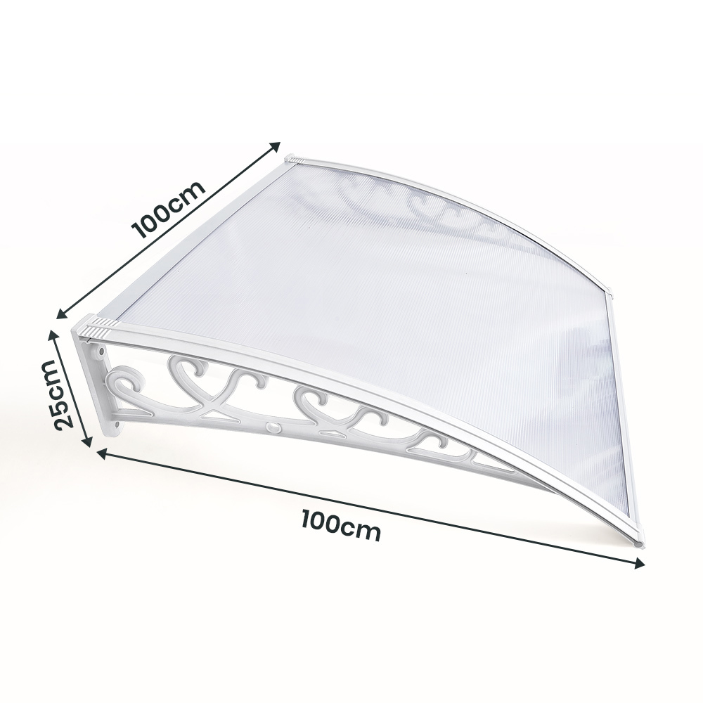 Groverdi Window Door Awning Outdoor Canopy Patio Rain Shield Cover DIY 1M-3M - Picture 41 of 163