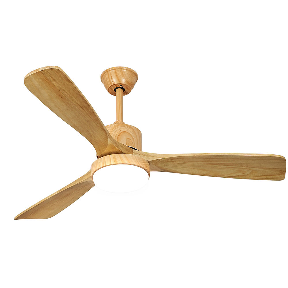 Krear 52" Inch Ceiling Fan Wooden Blades DC Motor Fans Light LED Remote Control - Picture 155 of 312