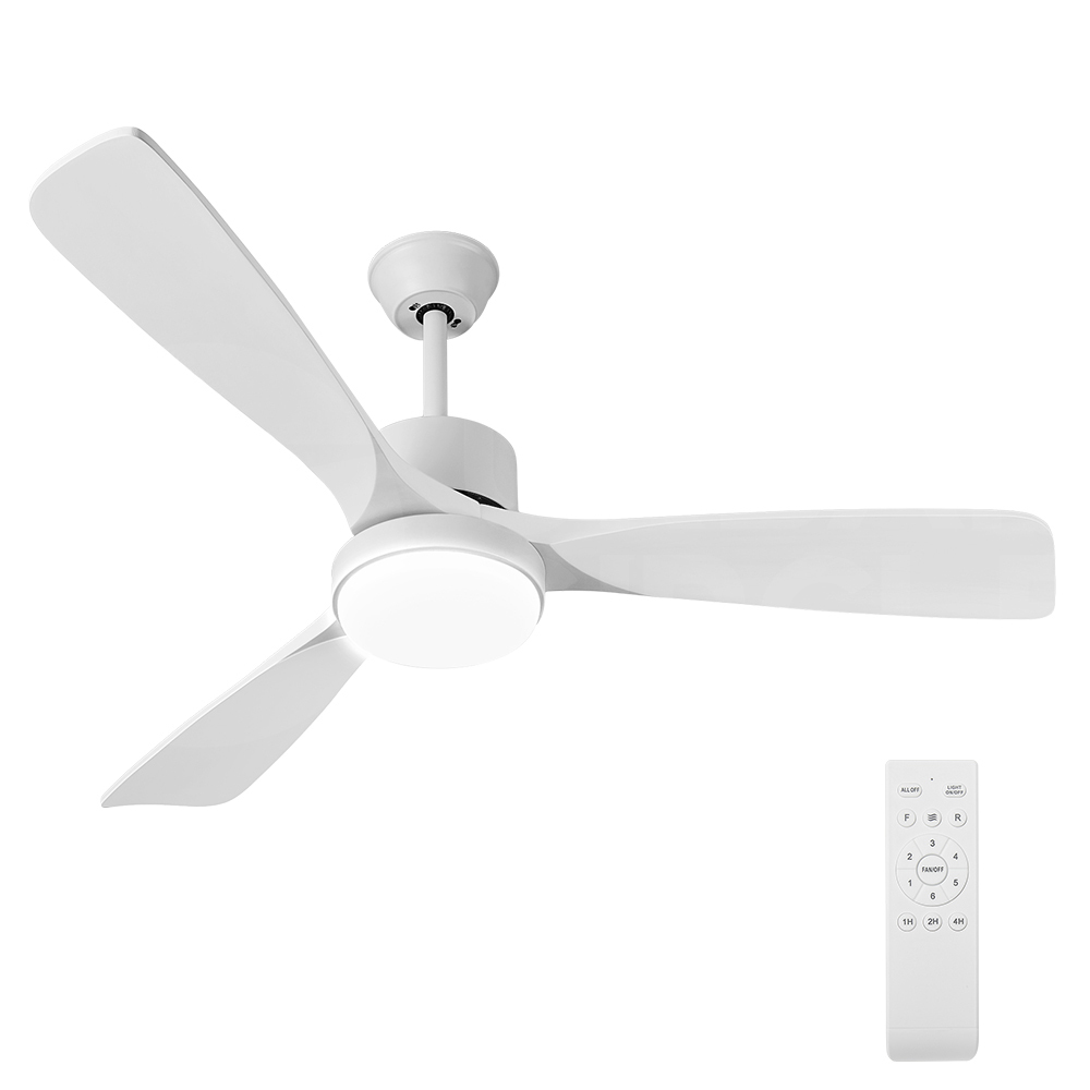 Krear Ceiling Fan With Light Remote Control 52'' DC Wood Blade Strong Wind Timer - Picture 55 of 55