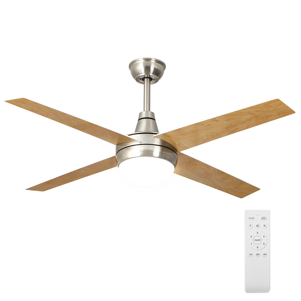 Krear 52'' Ceiling Fan with LED Light Remote Control Fans 4 Wood Blades 1320mm - Picture 44 of 88