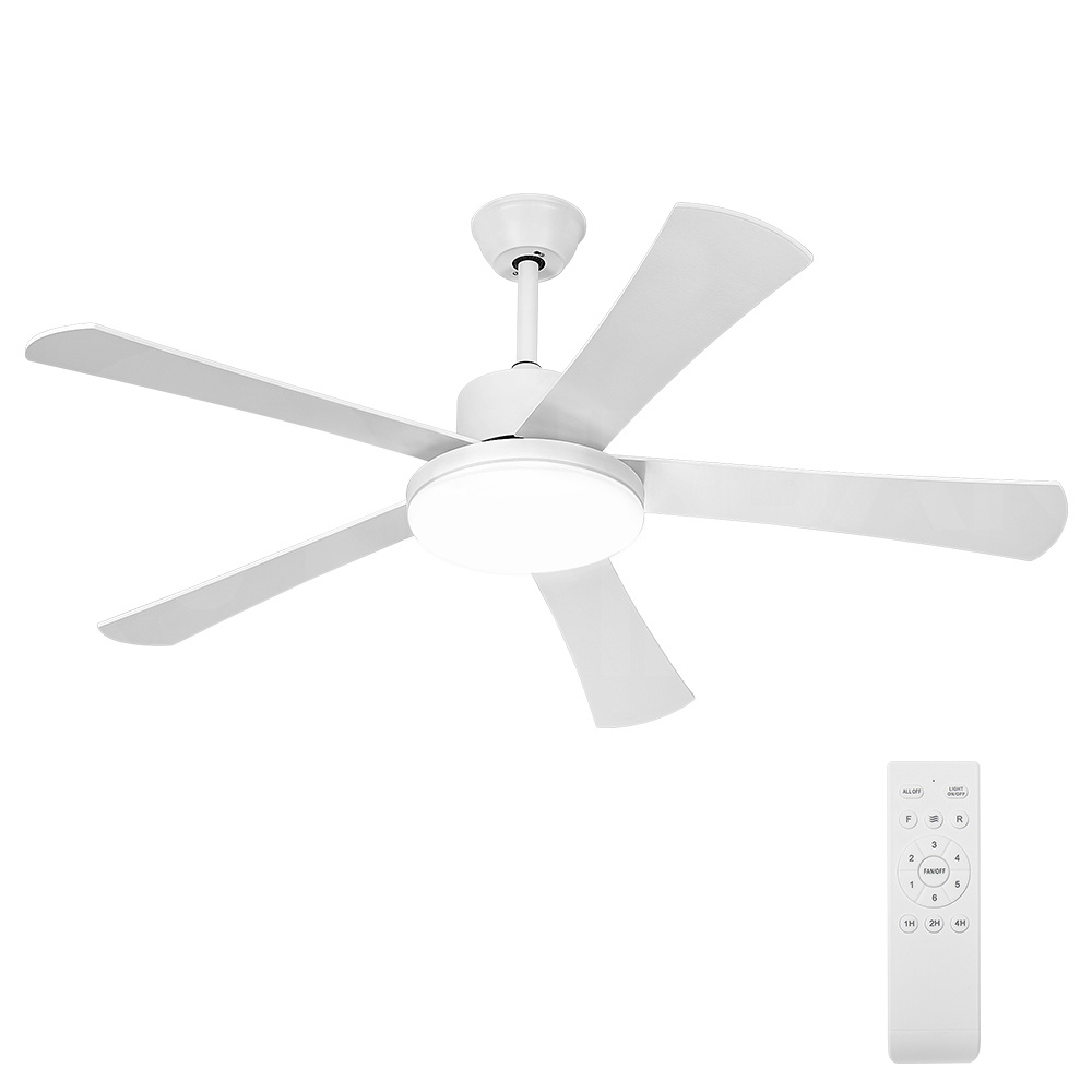 Krear 52" Inch Ceiling Fan Wooden Blades DC Motor Fans Light LED Remote Control - Picture 287 of 312