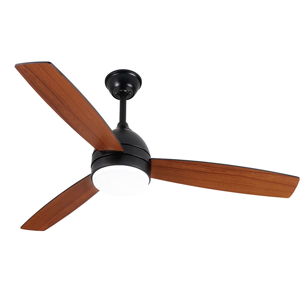 Krear 52" Inch Ceiling Fan Wooden Blades DC Motor Fans Light LED Remote Control - Picture 299 of 312