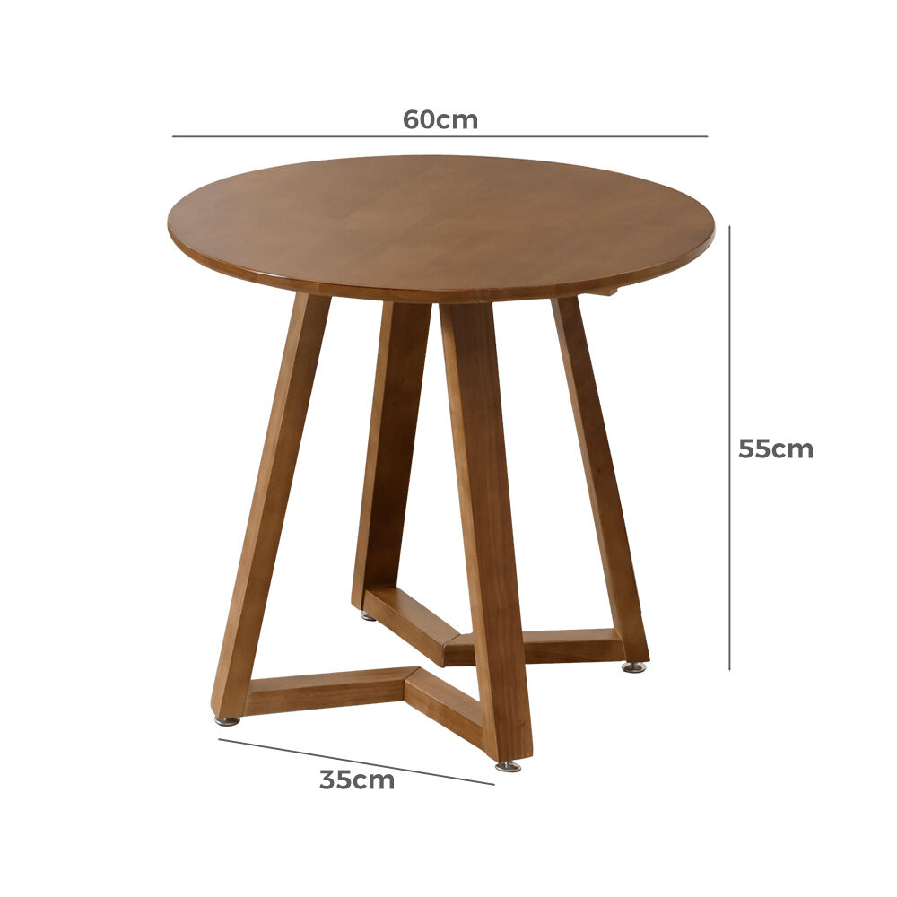 Furb Round Coffee Table Wooden End Table Side Table for Home Living Room 60/80CM - Picture 33 of 55