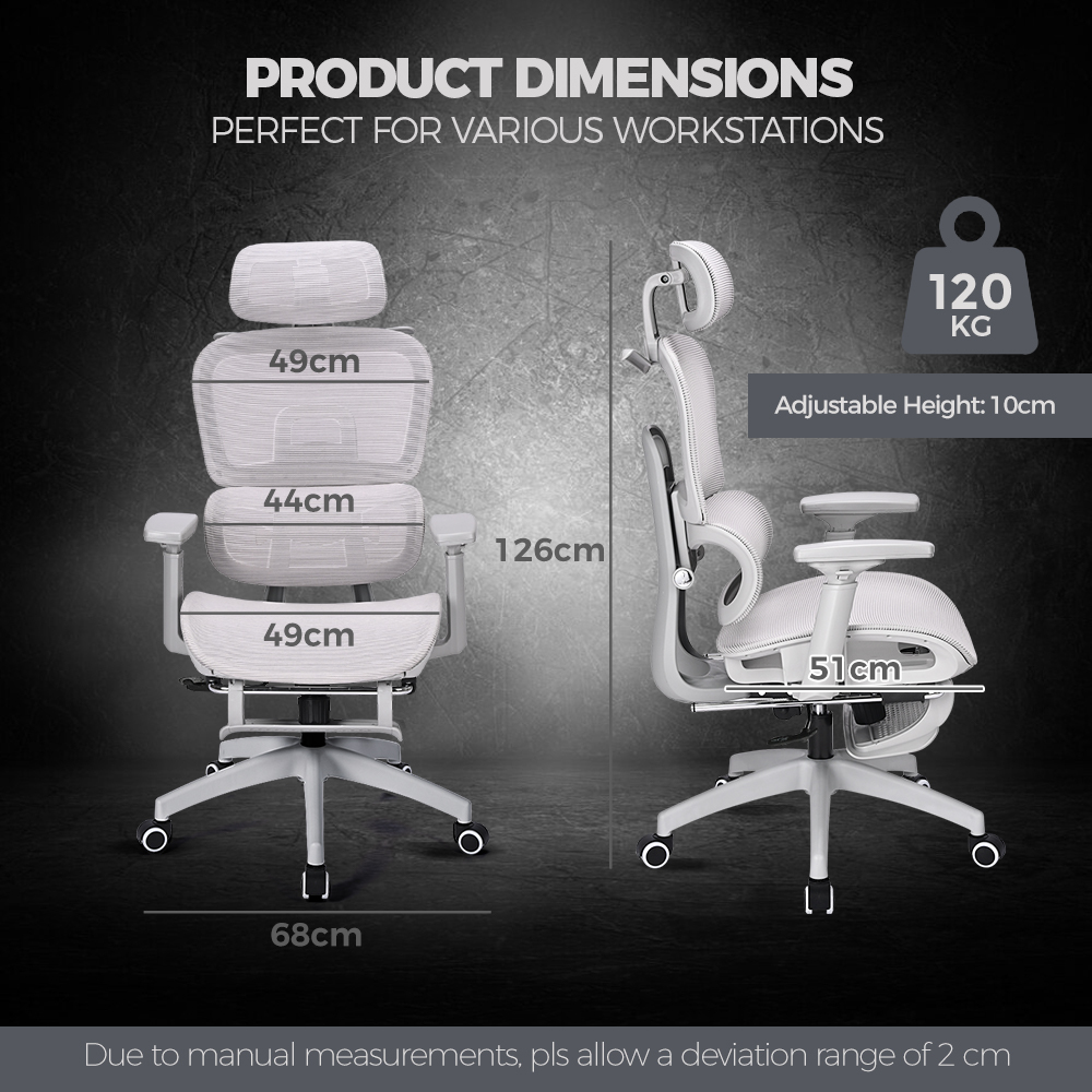 Furb Ergonomic Office Chair w/ Breathable Mesh High Back Computer Chair - Picture 29 of 39