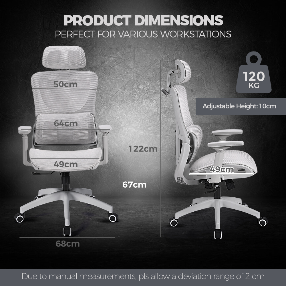 Furb Ergonomic Office Chair Mesh Computer Desk Chair Tilt Mesh Seat - Picture 36 of 36