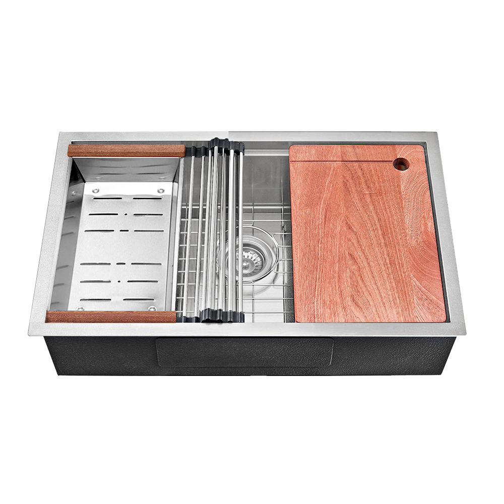 Simplus Stainless Steel Kitchen Sink Laundry Undermount Single Double Bowl Set - Picture 115 of 187