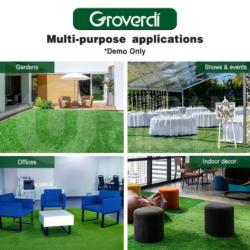 Groverdi Artificial Grass Synthetic Lawns 10-60SQM Fake Turf Plastic Plant 30mm - Picture 97 of 174