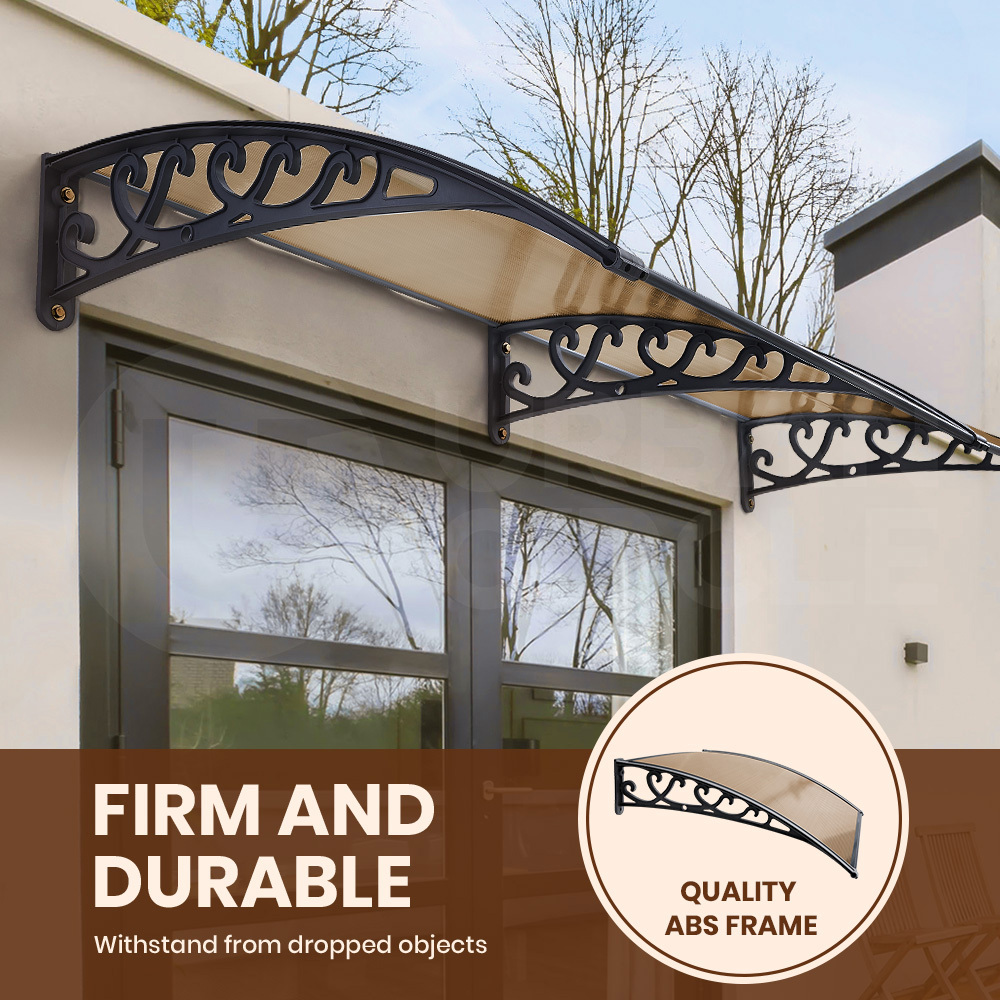 Groverdi Window Door Awning Outdoor Canopy Patio Rain Shield Cover DIY 1M-3M - Picture 84 of 163