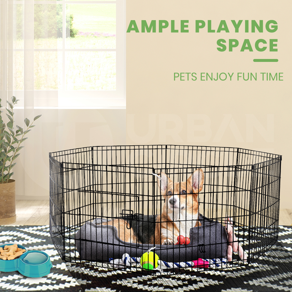 Taily 8 Panel Pet Playpen Dog Puppy Exercise Cage Enclosure Fence Cat Play Pen - Picture 12 of 72