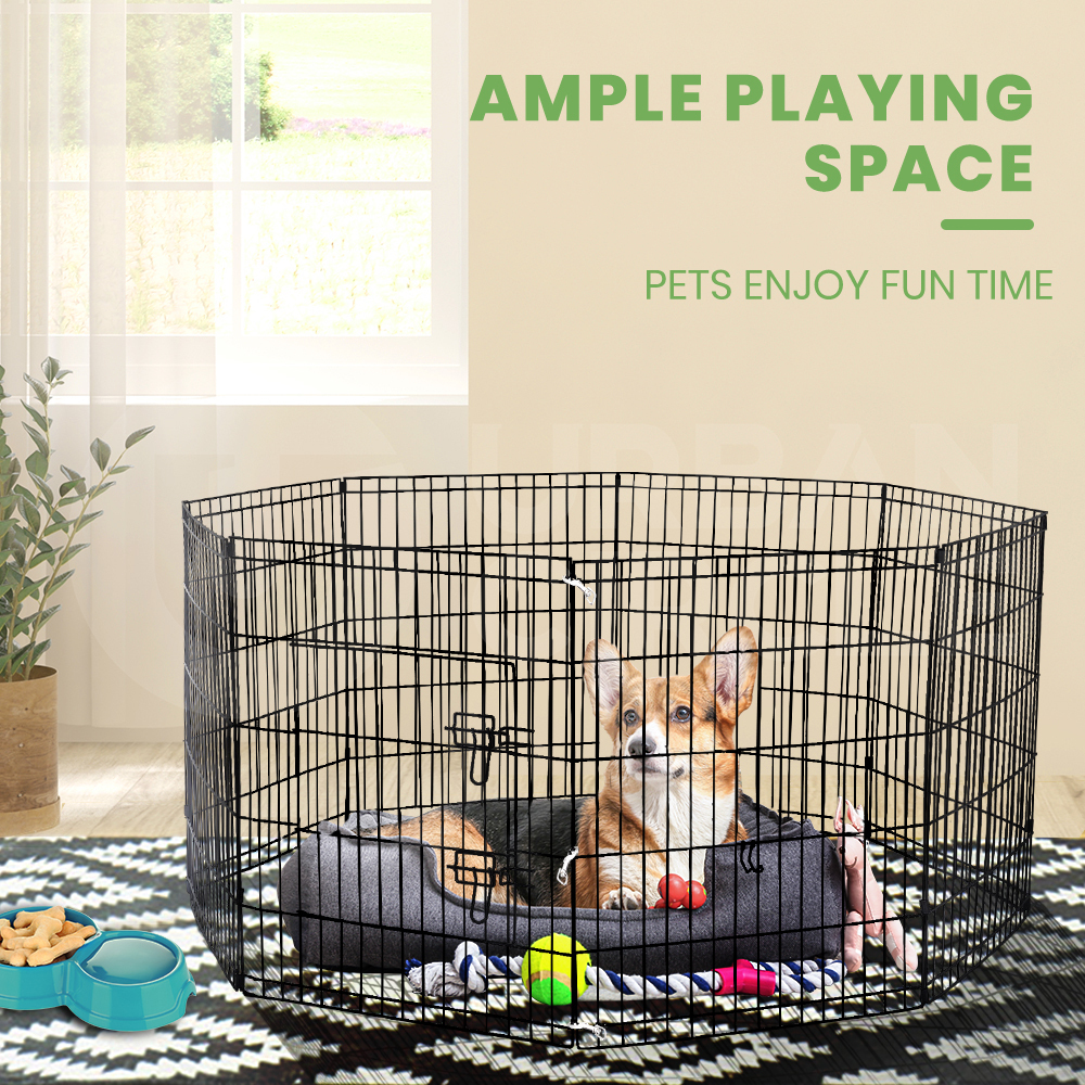 Taily 8 Panel Pet Playpen Dog Puppy Exercise Cage Enclosure Fence Cat Play Pen - Picture 21 of 72