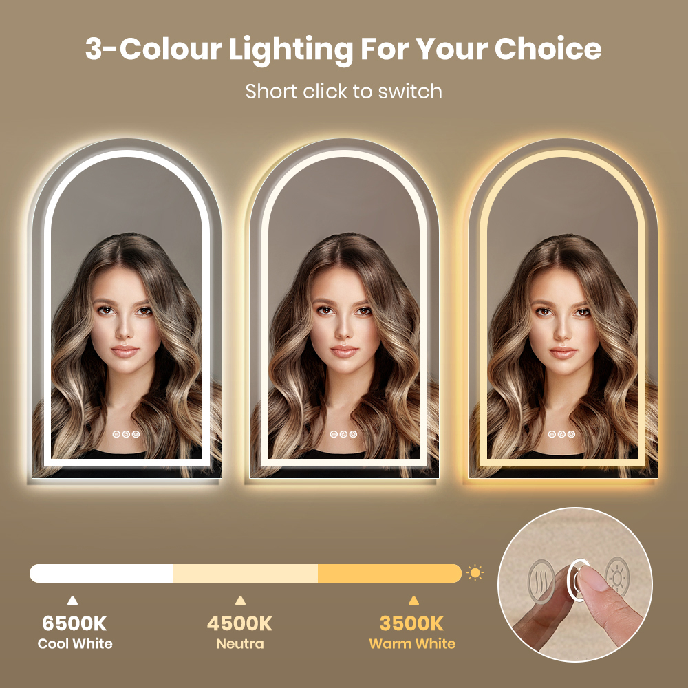 Simplus LED Bathroom Mirror Makeup Wall Mount Stand Vanity Mirrors Light Decor - Picture 14 of 217