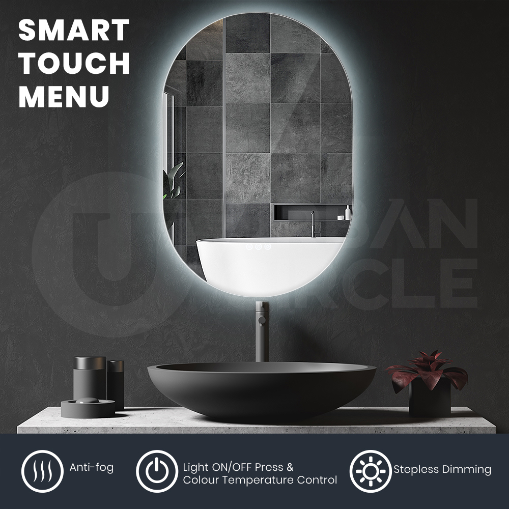 Simplus Modern Wall Bathroom Mirror LED lights Vanity Touch Dimmable Mirrors - Picture 26 of 58