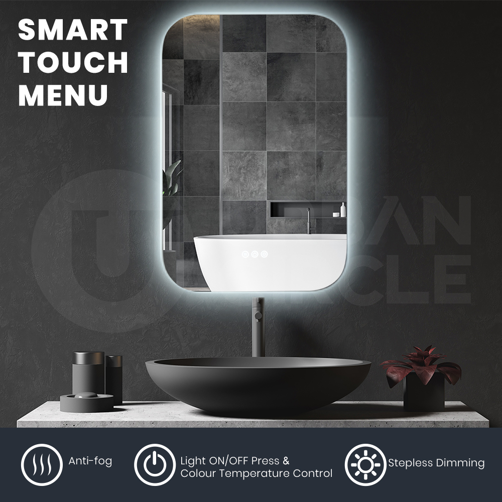 Simplus Modern Wall Bathroom Mirror LED lights Vanity Touch Dimmable Mirrors - Picture 49 of 58