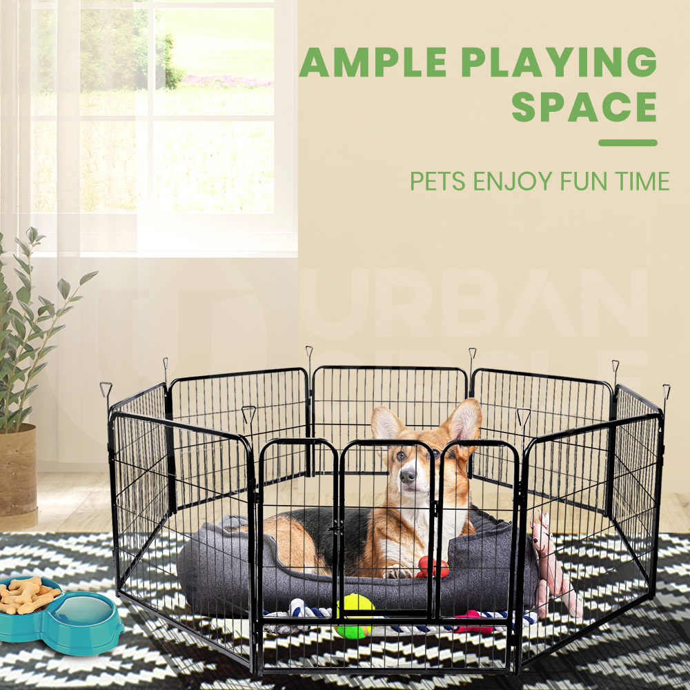 Taily 8 Panel Pet Playpen Dog Puppy Exercise Cage Enclosure Fence Cat Play Pen - Picture 57 of 72