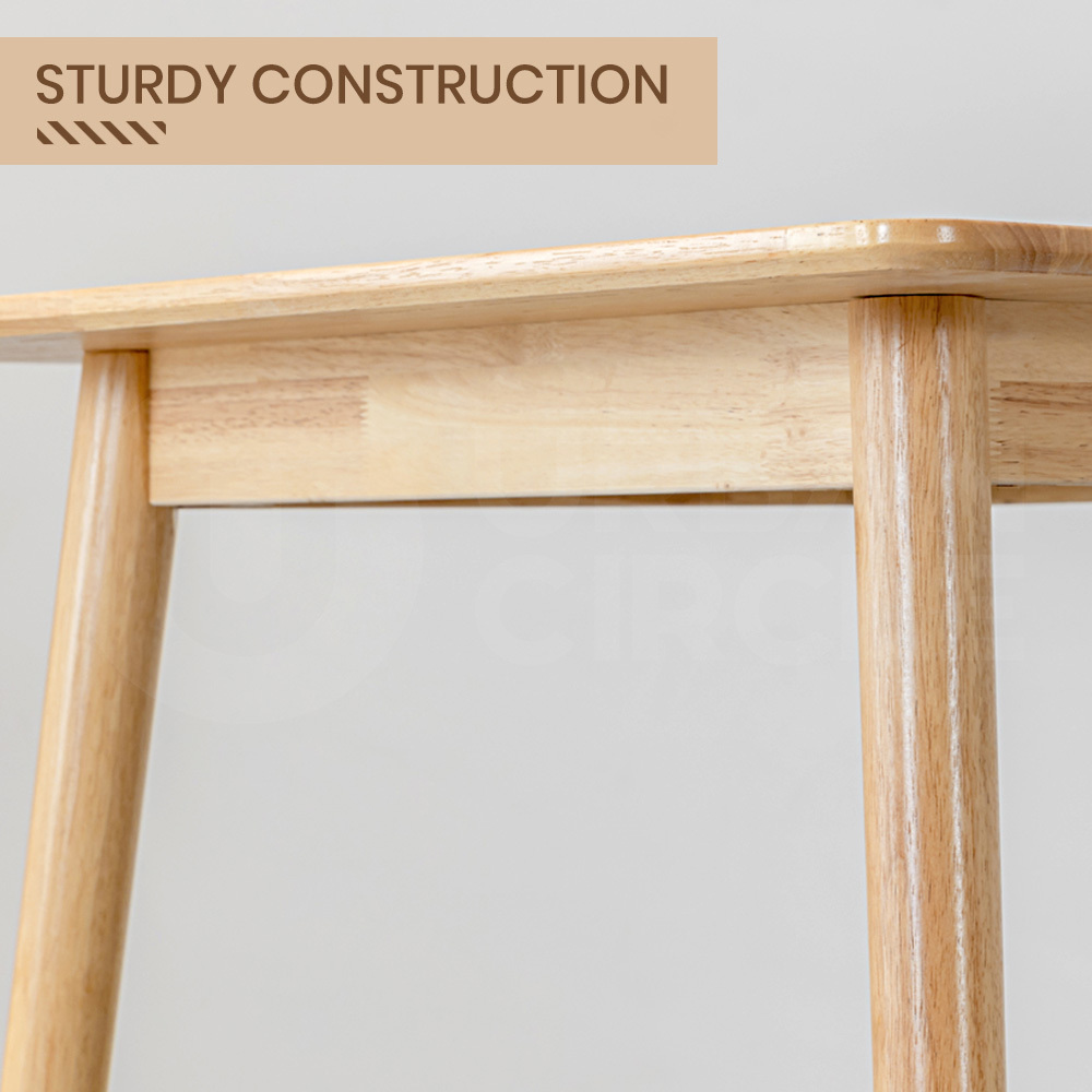 Furb Dining Table Wooden Frame Rectangle Oak 80x80/120x60/140x80/160x80cm - Picture 51 of 60