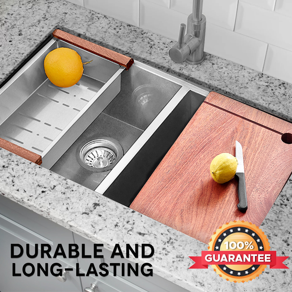 Simplus Stainless Steel Kitchen Sink Laundry Undermount Single Double Bowl Set - Picture 35 of 187