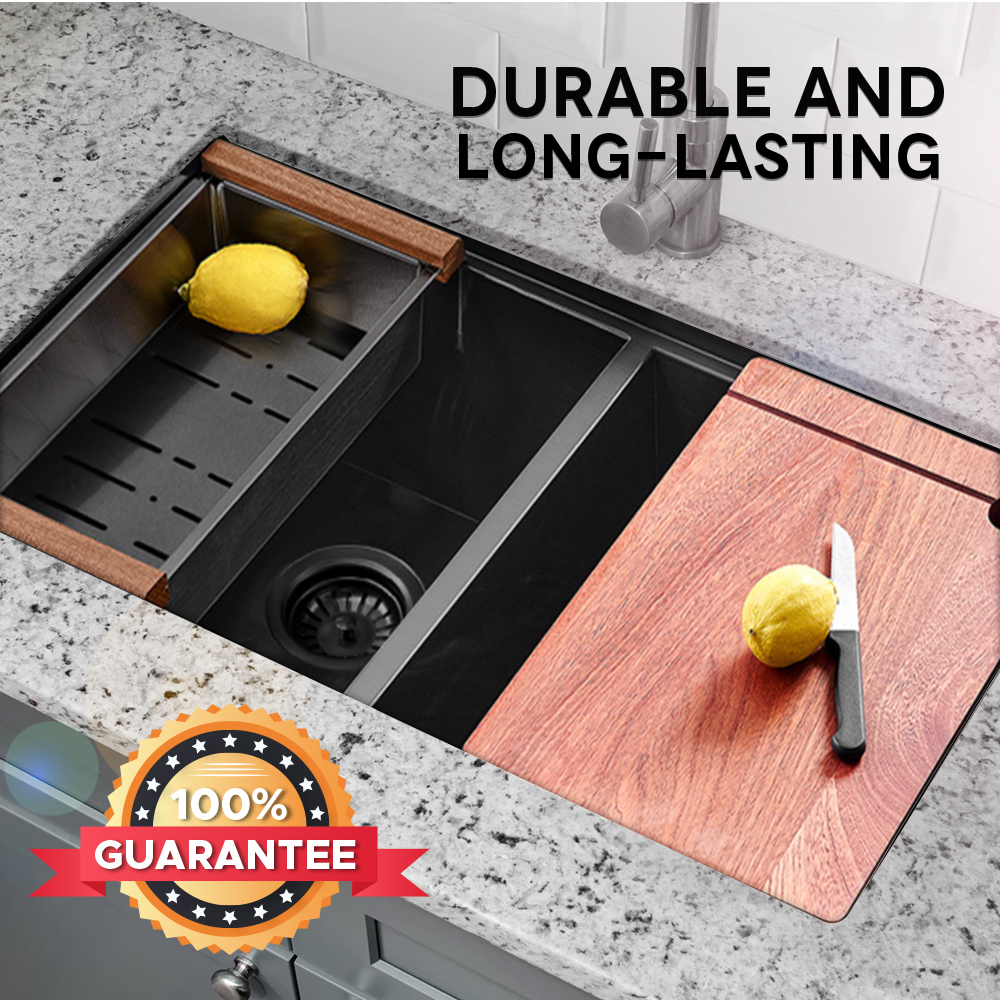 Simplus Stainless Steel Kitchen Sink Laundry Undermount Single Double Bowl Set - Picture 47 of 187