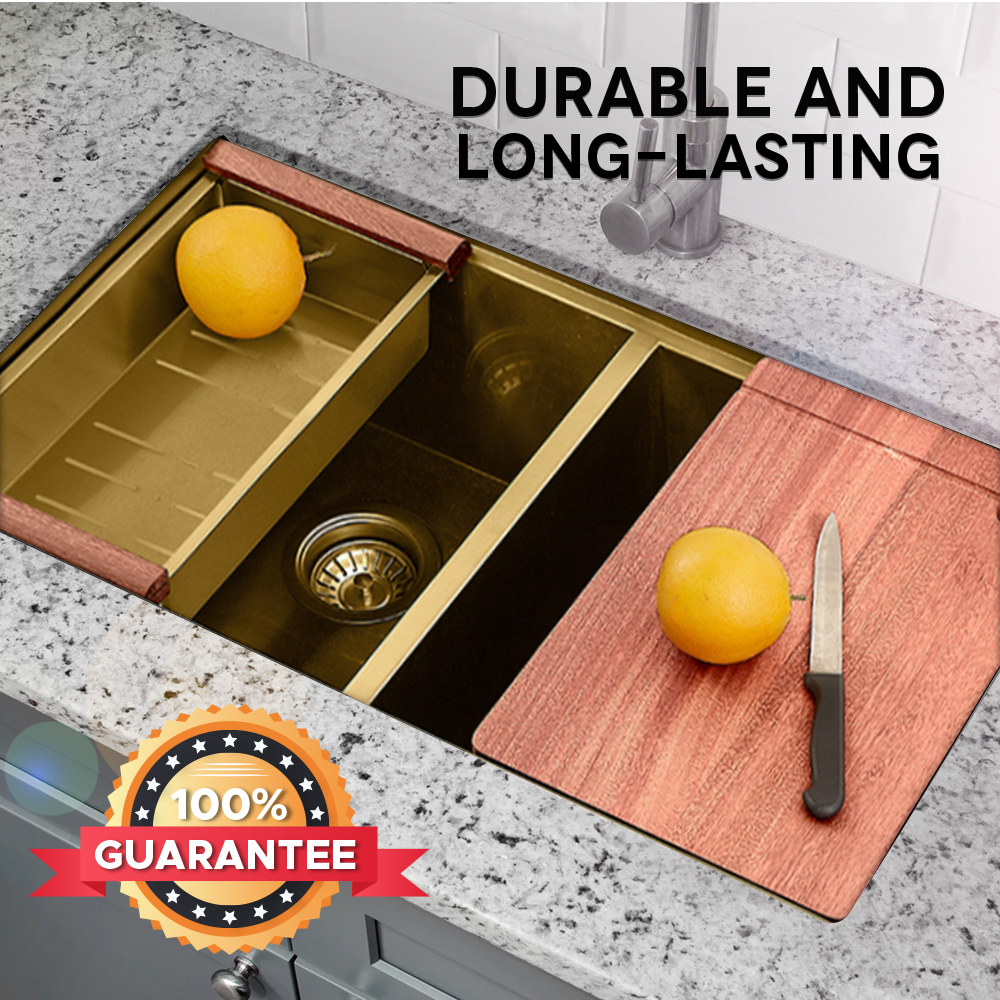 Simplus Stainless Steel Kitchen Sink Laundry Undermount Single Double Bowl Set - Picture 59 of 187