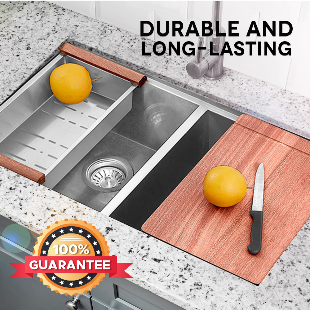 Simplus Stainless Steel Kitchen Sink Laundry Undermount Single Double Bowl Set - Picture 71 of 187
