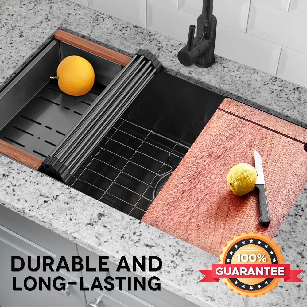 Simplus Stainless Steel Kitchen Sink Laundry Undermount Single Double Bowl Set - Picture 82 of 187
