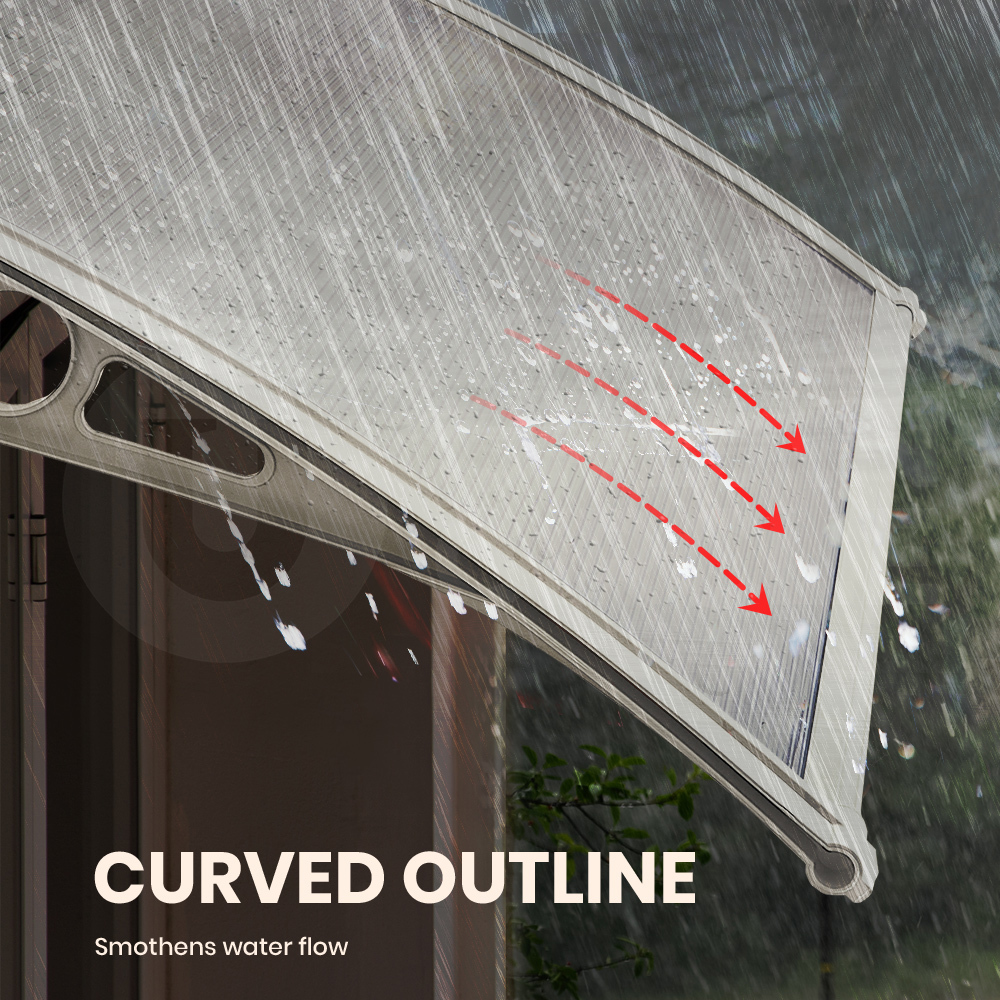 Groverdi Window Door Awning Outdoor Canopy Patio Rain Shield Cover DIY 1M-3M - Picture 34 of 163