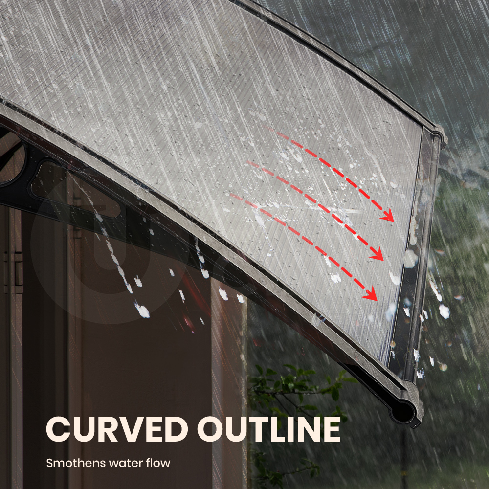 Groverdi Window Door Awning Outdoor Canopy Patio Rain Shield Cover DIY 1M-3M - Picture 106 of 163