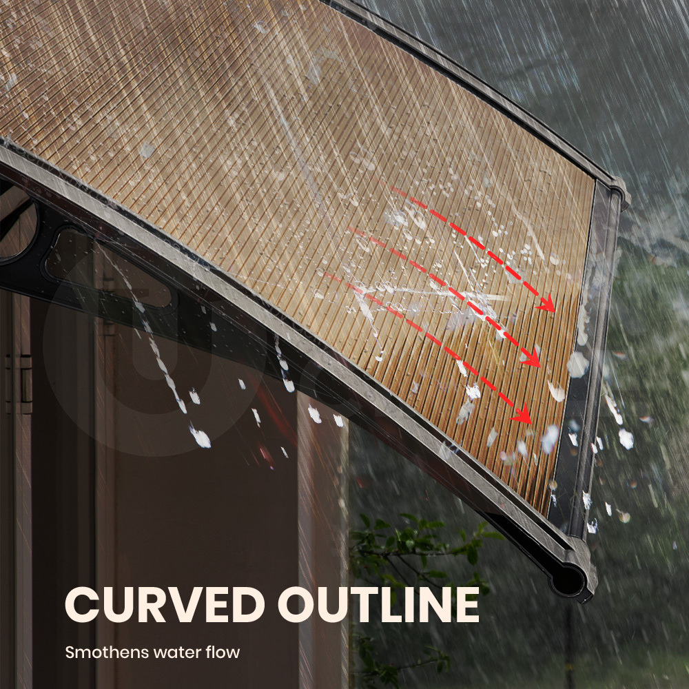 Groverdi Window Door Awning Outdoor Canopy Patio Rain Shield Cover DIY 1M-3M - Picture 116 of 163