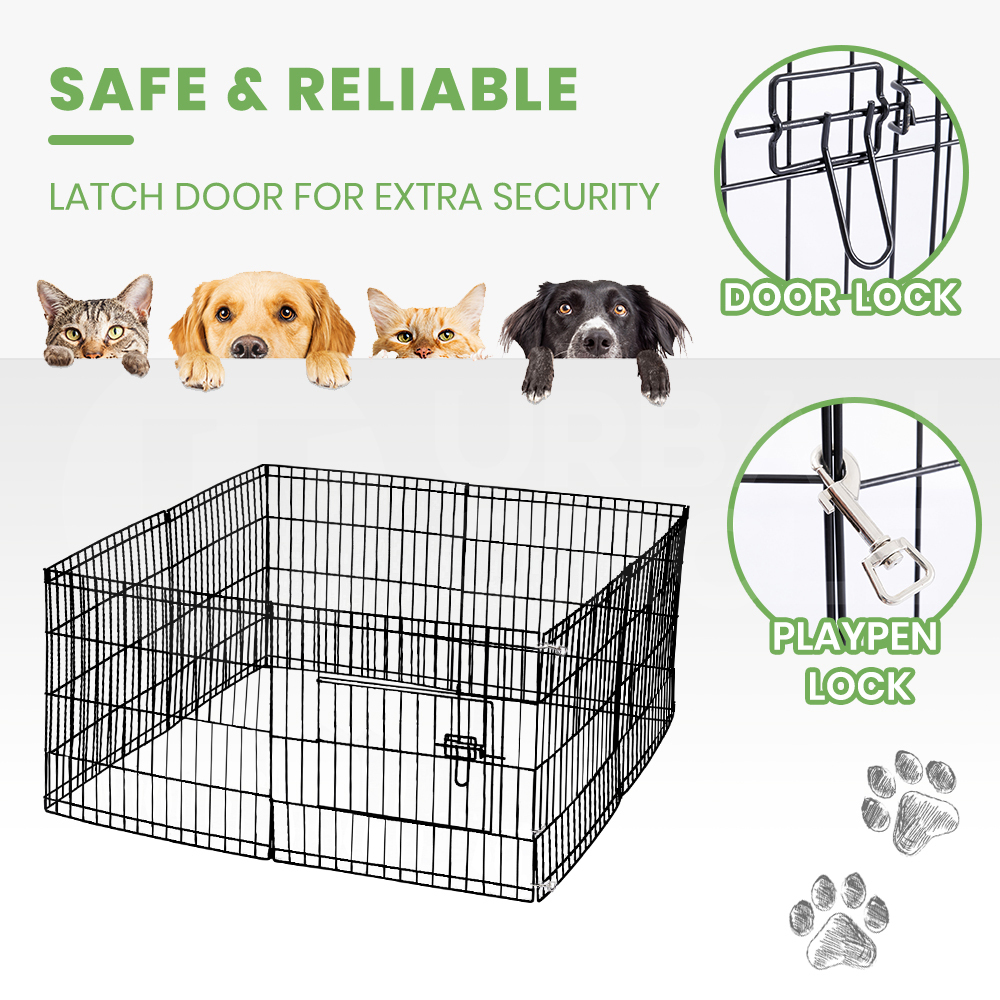 Taily 8 Panel Pet Playpen Dog Puppy Exercise Cage Enclosure Fence Cat Play Pen - Picture 13 of 72