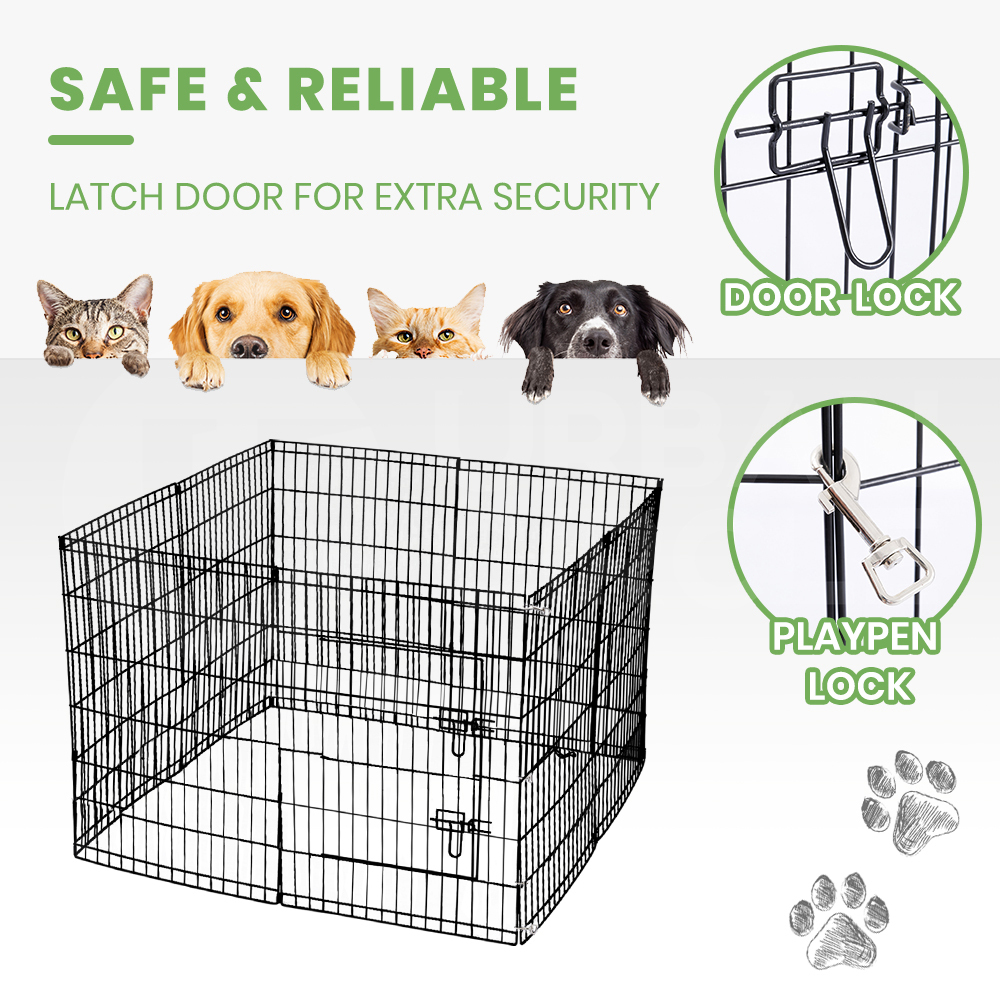Taily 8 Panel Pet Playpen Dog Puppy Exercise Cage Enclosure Fence Cat Play Pen - Picture 31 of 72