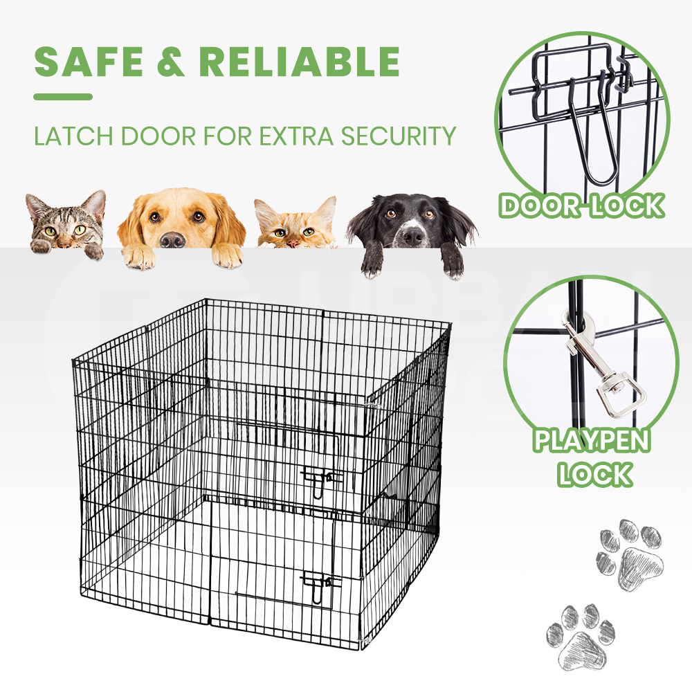 Taily 8 Panel Pet Playpen Dog Puppy Exercise Cage Enclosure Fence Cat Play Pen - Picture 40 of 72