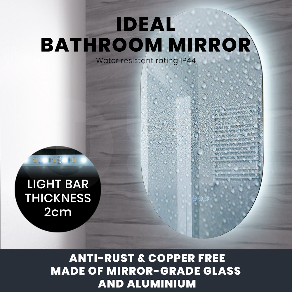 Simplus Modern Wall Bathroom Mirror LED lights Vanity Touch Dimmable Mirrors - Picture 27 of 58
