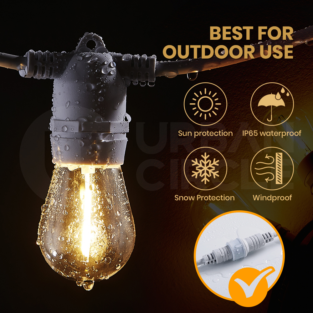 Groverdi 20-100M String Lights LED Festoon Light Outdoor Garden Party Waterproof - Picture 104 of 140
