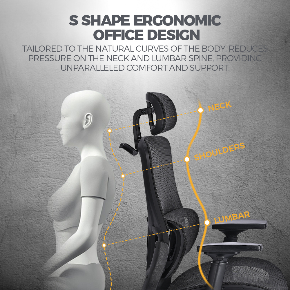 Furb Ergonomic Office Chair Mesh Computer Desk Chair Tilt Mesh Seat - Picture 16 of 36
