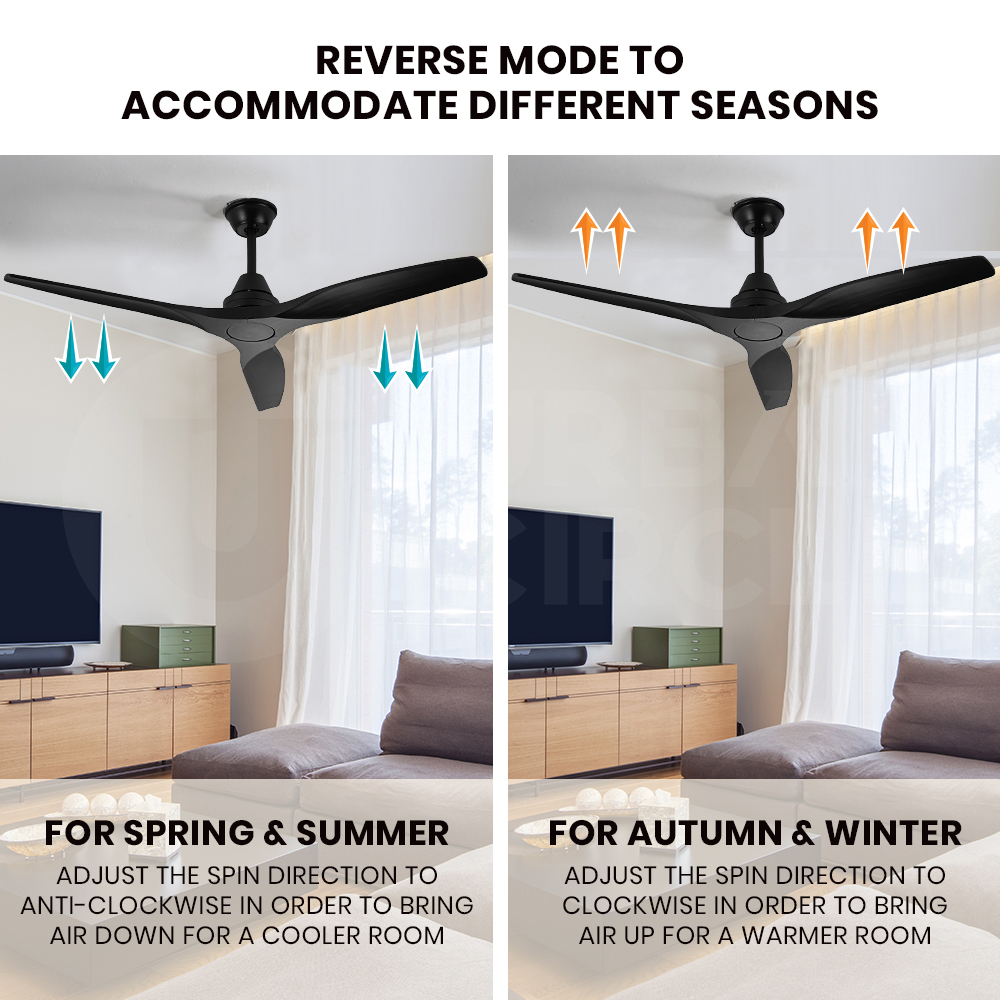 Krear 52" Inch Ceiling Fan Wooden Blades DC Motor Fans Light LED Remote Control - Picture 172 of 312